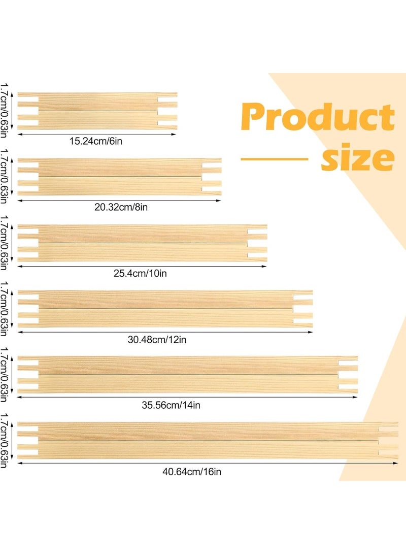Arabest 12 Sets Stretcher Bars for Needlework, 6 Sizes Wooden Canvas Stretcher Bars, for Needlepoint Embroidery Stitch Frame Set Bundle with Crafts - Image 4